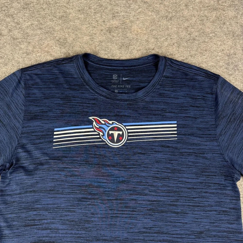 Nike Dri Fit Tennessee Titans On Field Apparel T-Shirt Blue Mens Medium M